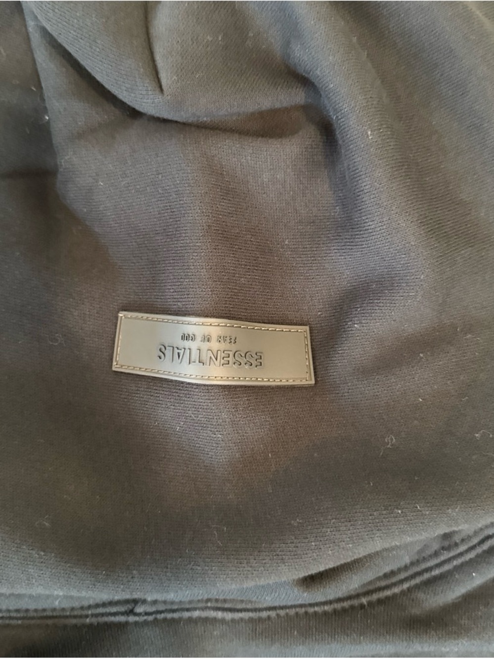 Fear of God ESSENTIALS Men's Black Crewneck Hoodie - Picture 3 of 5